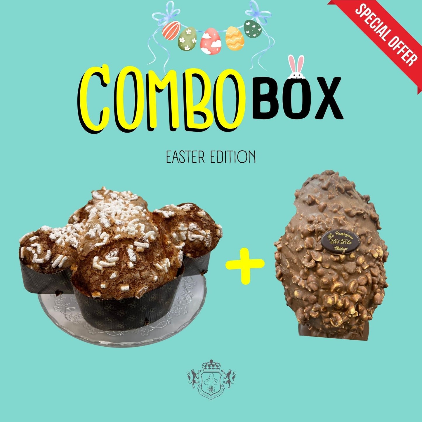 COMBO Colomba Artigianale Tradizionale 850 gr + Uovo Nocciolato